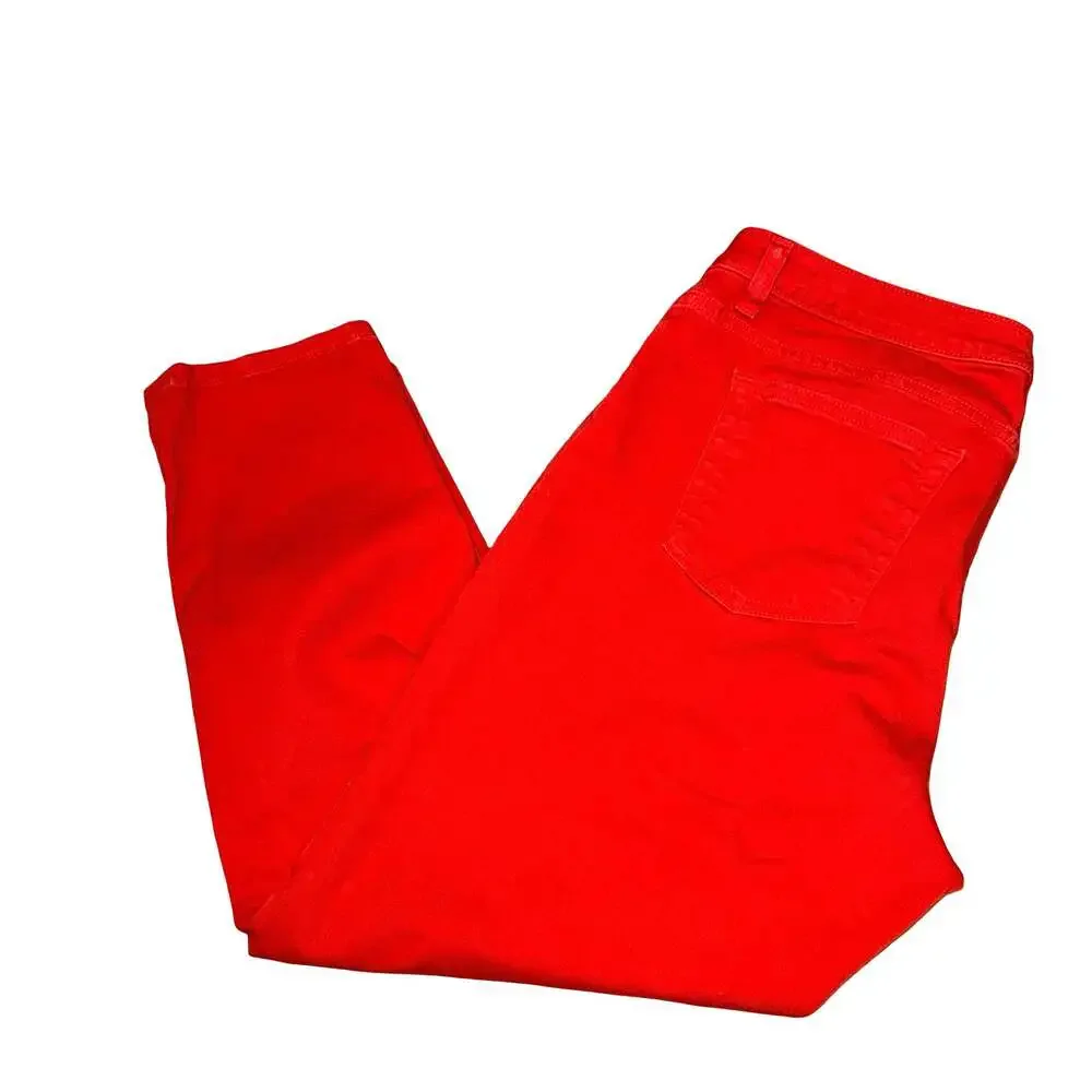 Michael Kors Red Izzy Cropped Jeans Size 12